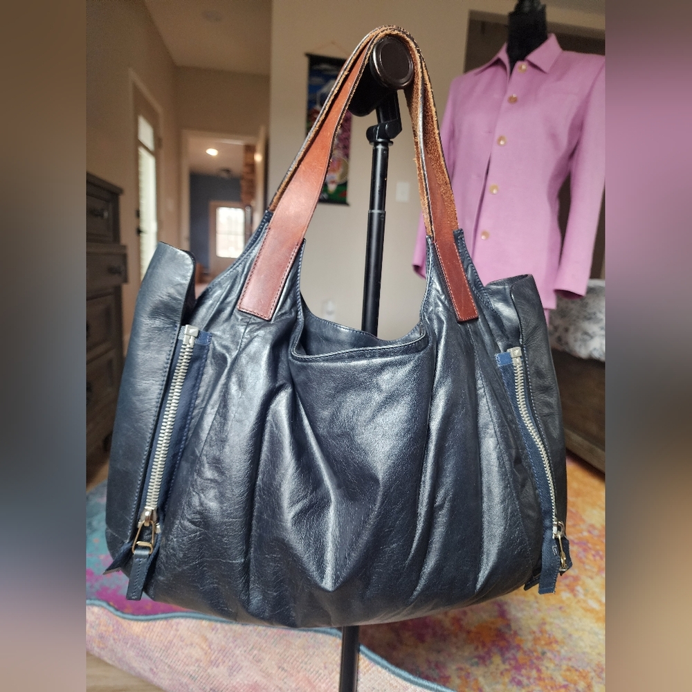 Authentic Celine Black Leather Tote Bag